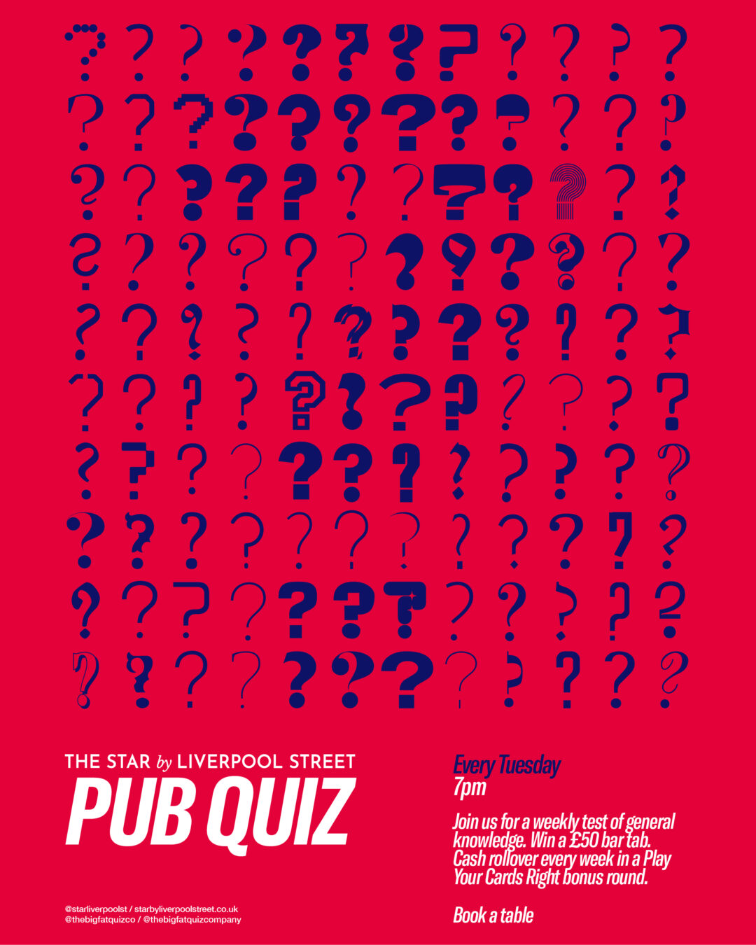Pub Quiz - Tuesday 27th October